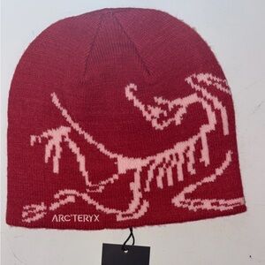 Arc'teryx Red And White Beanie